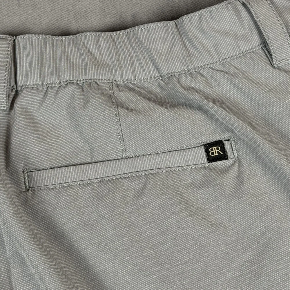 Banana Republic Shorts Mens 37x9.5 Gray Chino Elastic Waist Stretch Casual